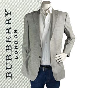 Burberry London ‘Bond Street‘ Blazer Men 38R Houndstooth Silk Wool Recent Jacket